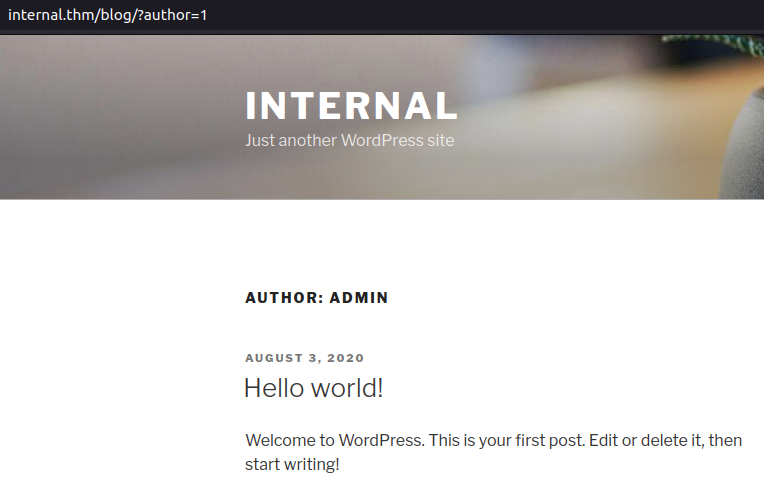 WordPress zeigt den Namne des Users admin